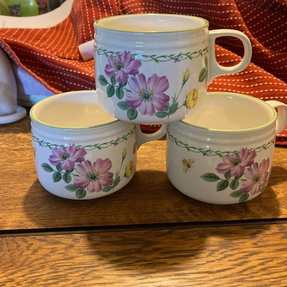 Floral Coffee Mugs, Studio Nova Garden Bloom Mugs Set 3 - Picture 1 of 4